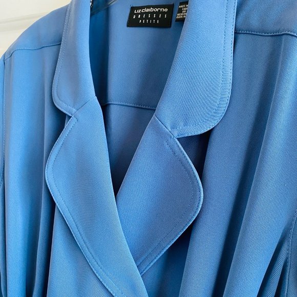 LIZ CLAIBORNE | Business Chic | Petite Long Sleeve + Belted Dress - Picture 2 of 7